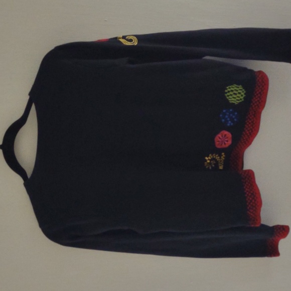 Michael Simon Lite Y2K 2000 Art to wear Cropped Sweater Medium Artsy Bohemian - Picture 5 of 6